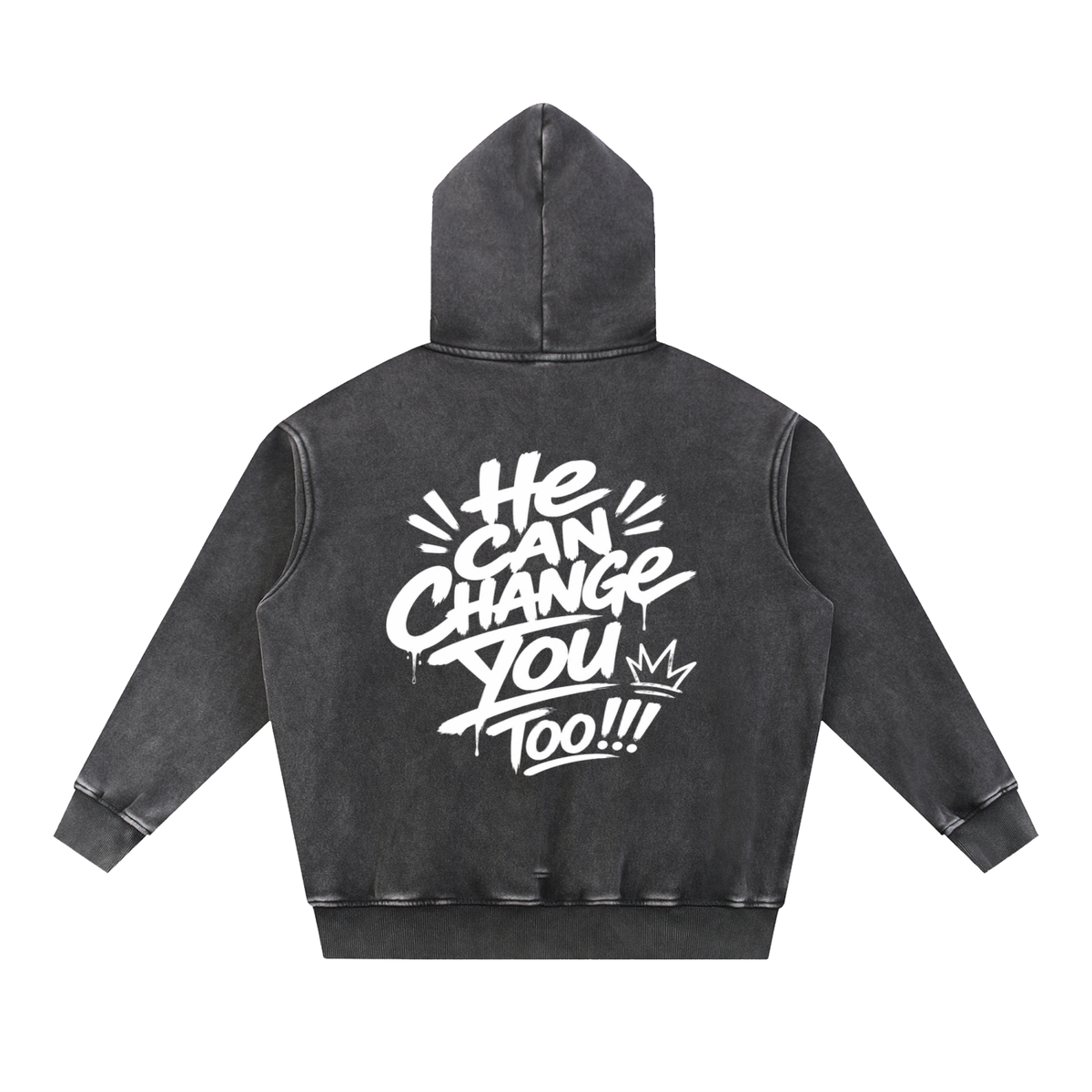 Snow Wash Fleece Oversize Hoodie