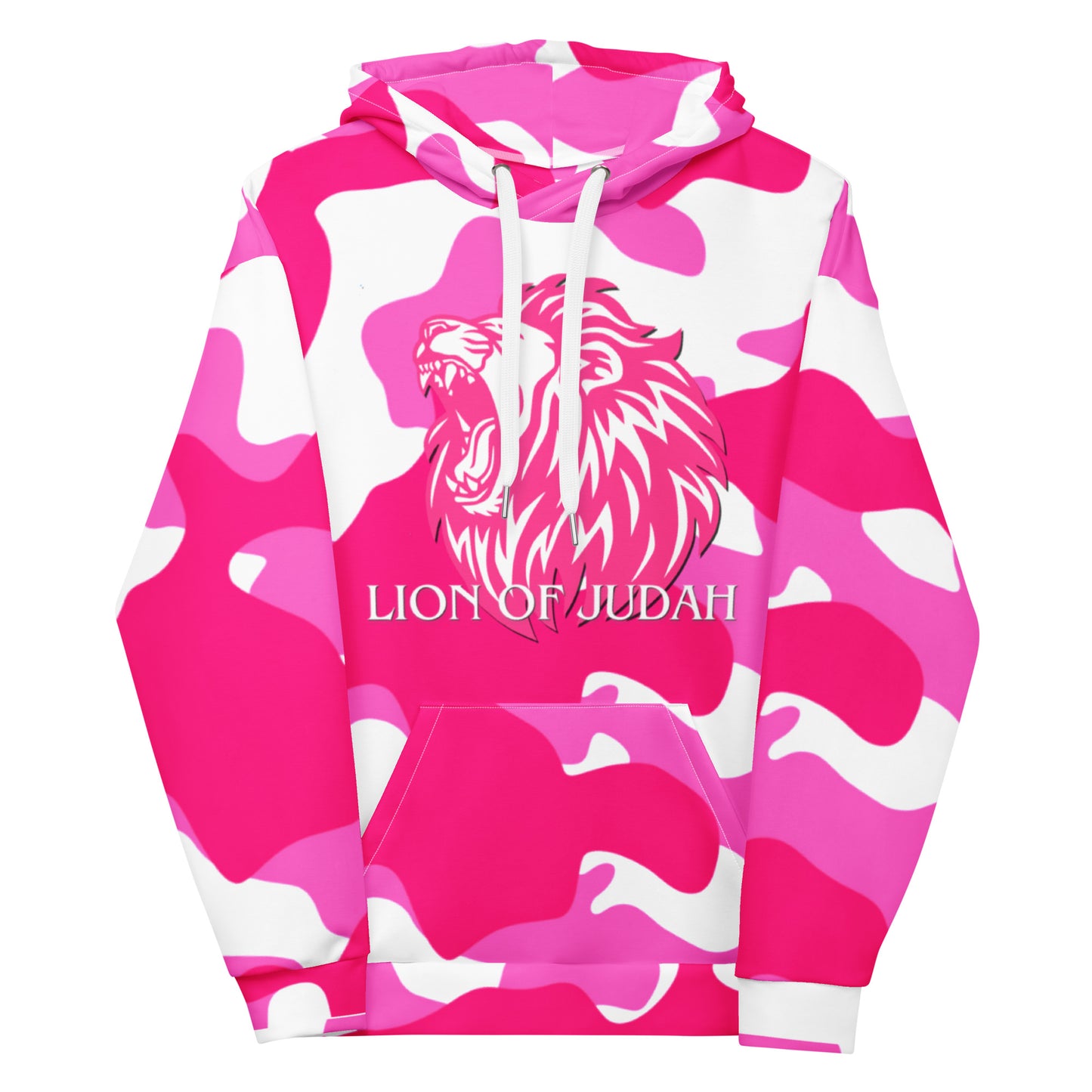 Pink Army Fatigue "Lion of Judah" Women's Hoodie