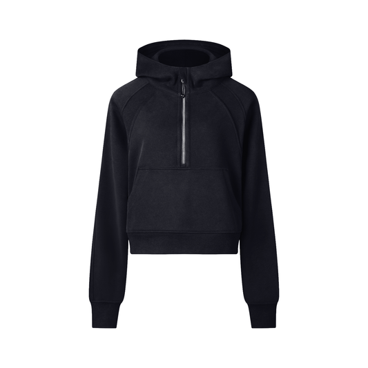 Women's Cropped Half-Zip Hoodie