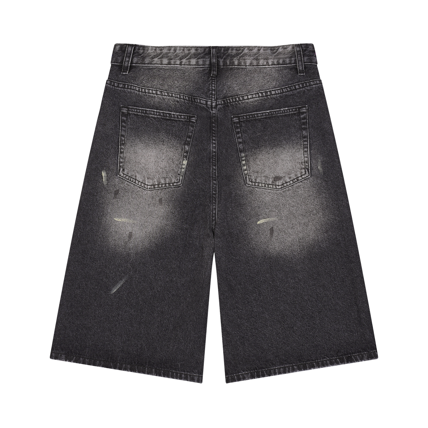 Men’s Jesus Christ Vintage Wash Wide Leg Denim Shorts