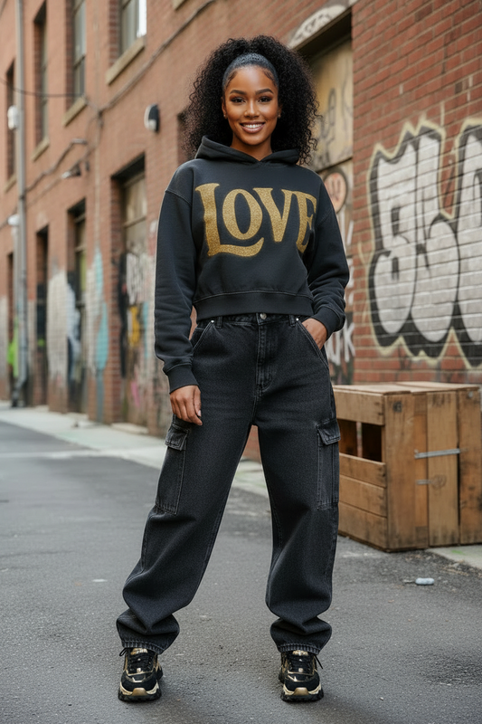 Women’s "LOVE" Vintage Wash Heavyweight Hoodie