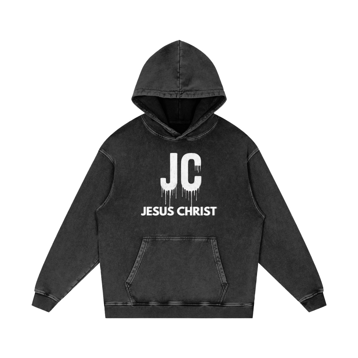 Men's Jesus Christ Snow Washed Hoodie