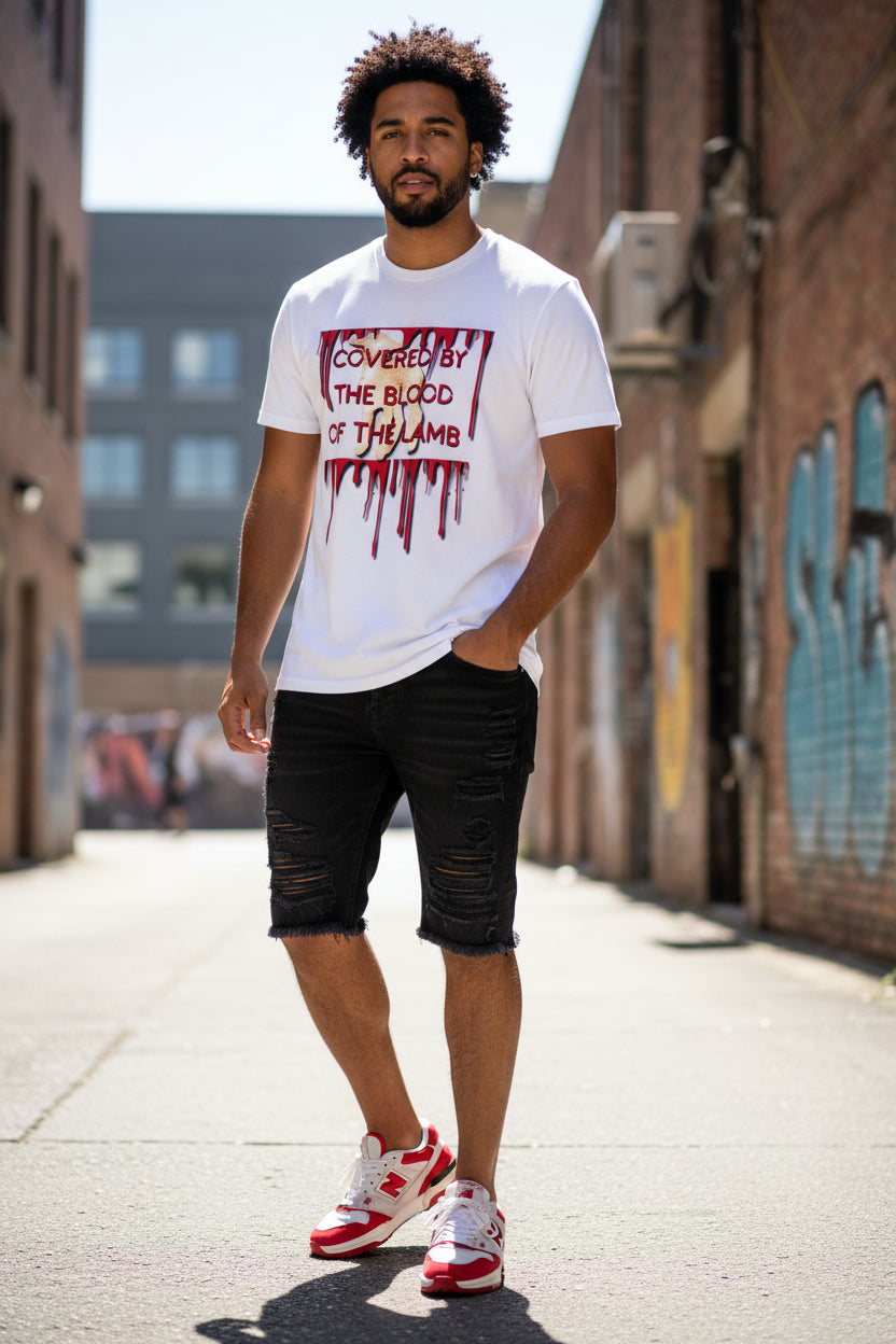Covered by the Blood of the Lamb tee