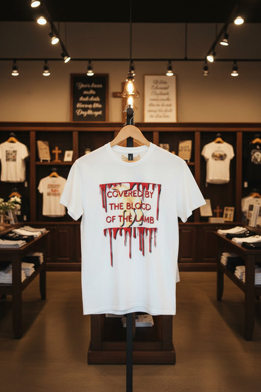Covered by the Blood of the Lamb tee