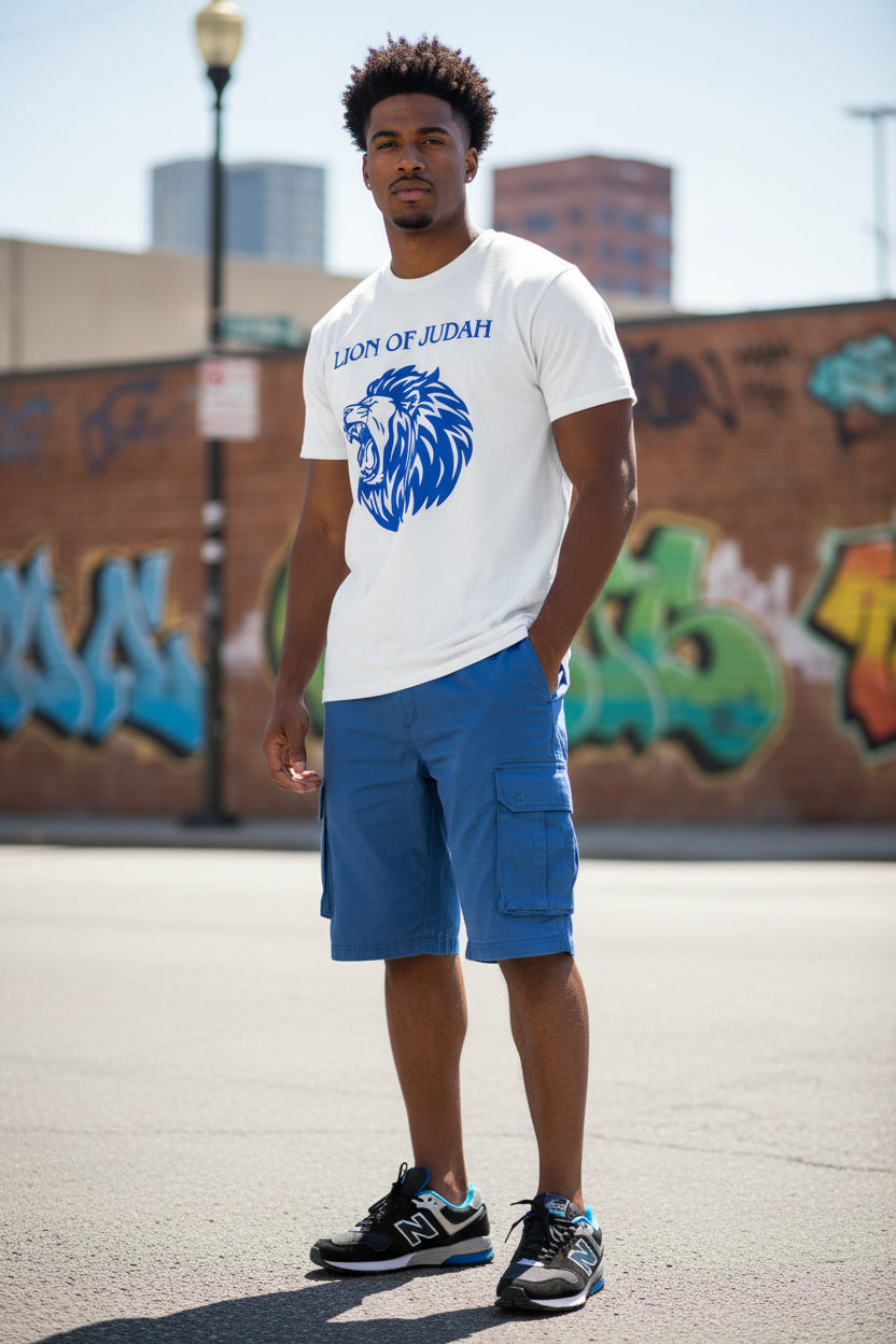 Men's Lion of Judah tee (blue)