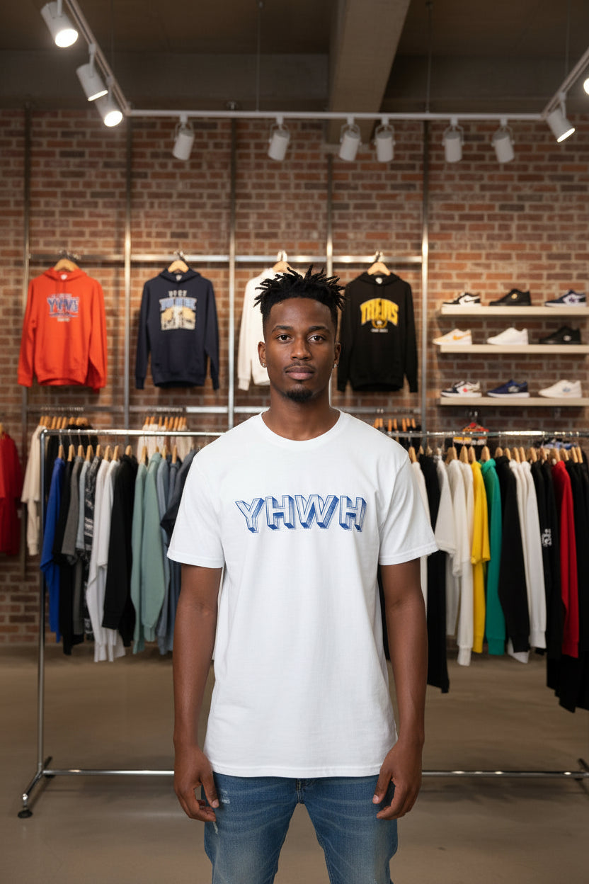 Men's YHWH tee (blue)