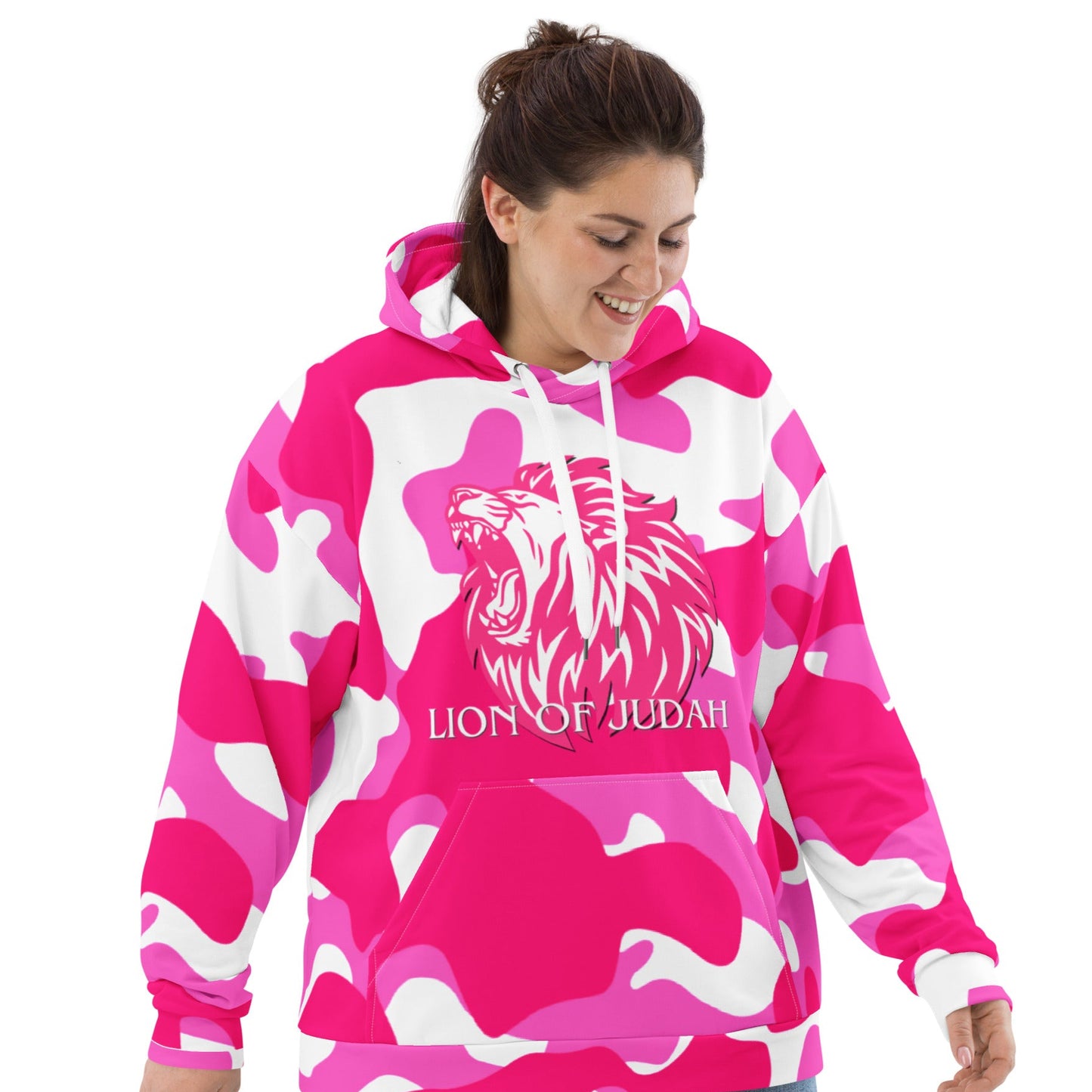 Pink Army Fatigue "Lion of Judah" Women's Hoodie