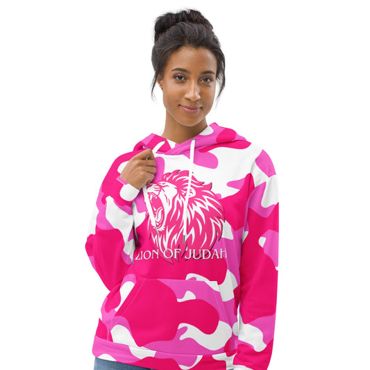 Pink Army Fatigue "Lion of Judah" Women's Hoodie