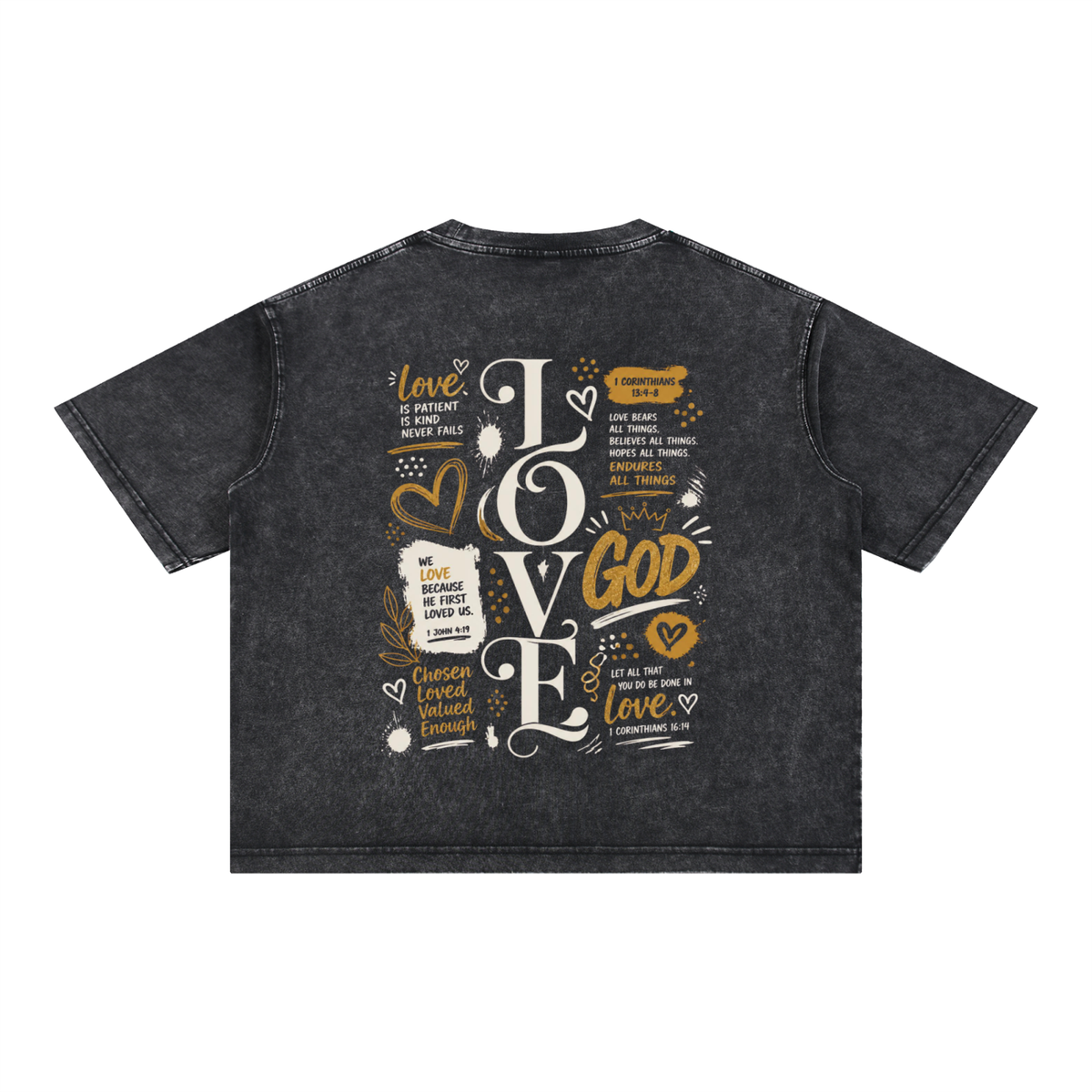 LOVE Mineral Wash Boxy Cotton T-Shirt