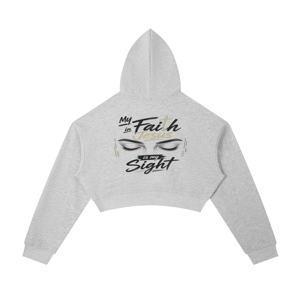 "Faith in Jesus"  Cropped Zip-Up Hoodie